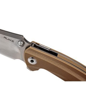 Ruike P155W Finish Clip Point Blade Knife (Desert Tan)