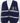 Blue Incident Command Safety Vest Polyester Cotton Fabric  1 Inch White Reflective Stripes